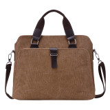 Hot Sale Adjustable Shoulder Strap Handbag For Macbook Pro With High Quality Canvas And Extra Zipper Pocket For Name card