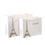 High qualiti custom printed size colour logo t shirt packaging white women hand bag