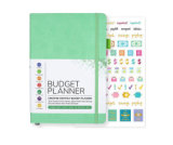 Custom A5 Pu Leather Hardcover Money Budget Planner Notebook with Stickers