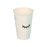 pink paper cup PE coated 16oz high quality single wall cup