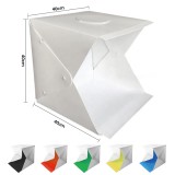 Mini Personal Portable Floding Photography LED 40cm White Cube Portable Lighting Box shooting tent