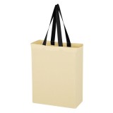 Custom silk screen printing natural 5 oz. cotton canvas grocery tote bag