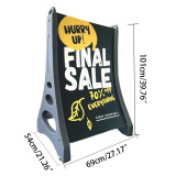 10L capacity curved aluminum poster stand  PVC double side outdoor pavement signs