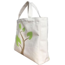 Customize eco friendly shopping tote canvas bag with pocket