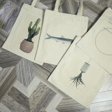 Customized printing picture sublimation tote shopping cotton bag