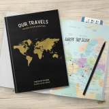 Black Hardcover Custom Notebook Travel Journal Planner