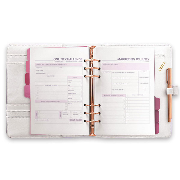 Personal Customized Loose Leaf Ring Binder Happy Planner Organizer with Dividers