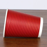 wholesale custom logo printed corrugated kraft paper coffee cups for hot coffee with lid