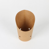 brown kraft chip french fries holder disposable paper cup snack food grade cup