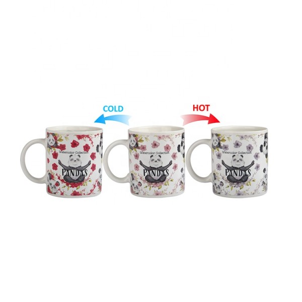 High quality custom 11oz sublimation color changing ceramic mug cup