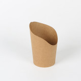 brown kraft chip french fries holder disposable paper cup snack food grade cup