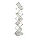 best price collapsible Z type acrylic brochure holder zigzag display rack