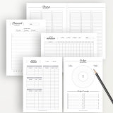 Custom 12 Month Loose Leaf A5 Money Cash Budget Binder Planner with Envelopes
