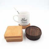 Blank non-sliding wooden coaster in stock drink round beech wood coaster