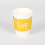Custom printed PE coated paper cup sleeves paper cup fan for Beverages cup