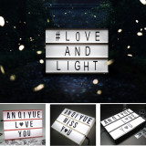 A4  size USB electronic indoor  LED spell letter sign advertising Light Box