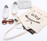 New style reusable personalised cotton shoulder tote fashion bag with custom printed logo