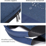 Multi compartment Briefcase  Bag computer sleeve nylon laptop bag organizer pouch For Macbook