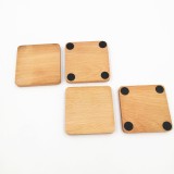 Blank non-sliding wooden coaster in stock drink round beech wood coaster