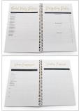 A5 Customized Spiral Wedding Planner Organizer Book