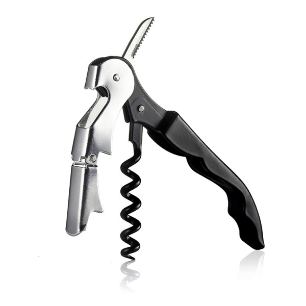 Professional Waiter Bar Opener Premium Stainless Steel Wine Keys Black Waiter's Corkscrew