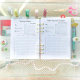 Custom 12 Month Loose Leaf A5 Money Cash Budget Binder Planner with Envelopes