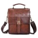 Genuine Leather Crossbody Shoulder Bag Messenger Small Satchel Briefcase Handbag for Men Women