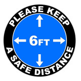 social distancing antiskid floor tiles stickers for supermarkets