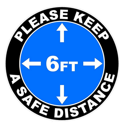 social distancing antiskid floor tiles stickers for supermarkets