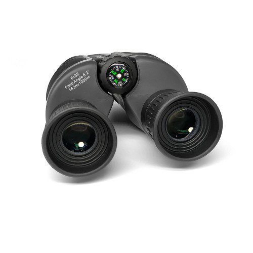 Anti-porro Black Gray  Waterproof Fogproof  8x32 ED Glass Black Binoculars with Compass
