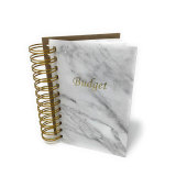 A5 Marble Custom Printing Spiral Monthly Budget Financial Planner Organizer with Sticker