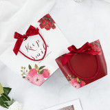 Competitive Price Vintage Customized Logo Luxury Boutique Shopping Kraft Paper Gift Bags With Handles