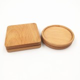 Blank non-sliding wooden coaster in stock drink round beech wood coaster