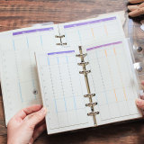 Wholesale A5 A6 Pu Leather Planner Ring Binder Leather Planner