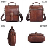 Genuine Leather Crossbody Shoulder Bag Messenger Small Satchel Briefcase Handbag for Men Women