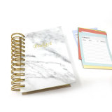 A5 Marble Custom Printing Spiral Monthly Budget Financial Planner Organizer with Sticker