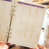 Wholesale A5 A6 Pu Leather Planner Ring Binder Leather Planner