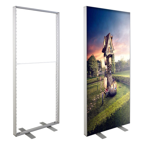 Expomax Silicone Edge Graphic Display Stand Banner SEG 80mm Floor Stand Frameless LED Trade Show Light Box