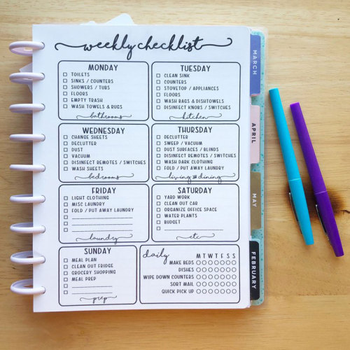 Daily Weekly Custom Journal Disc Binder Happy Planner