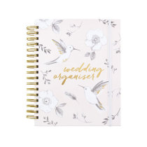 OEM Custom Golden Foil Wholesale Spiral Wedding Planner Books