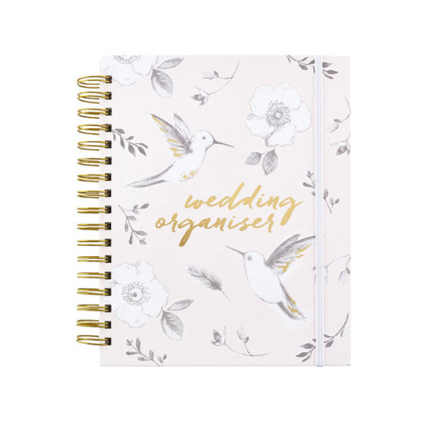 OEM Custom Golden Foil Wholesale Spiral Wedding Planner Books