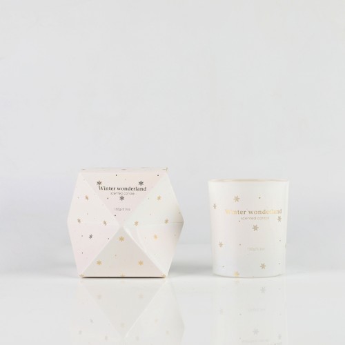 Small Gift Set Packaging Organic Scented Candles In Glass Jars