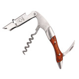 Wood Handle 3-in-1 Wine Key  Professional Double-hinged Waiter's Corkscrew Wine Opener