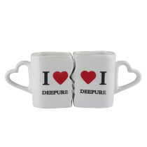 Eco-friendly products heart shape coffee mug sublimation mug