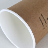 double wall paper cup with pla recovering hot beverage 16oz black PS lid