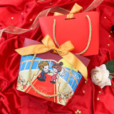 Competitive Price Vintage Customized Logo Luxury Boutique Shopping Kraft Paper Gift Bags With Handles
