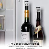 Wine Tools Reusable Wine Bottle Stoppers with Built-in Vacuum Pump Leakproof Silicone Bottle Stoppers Wine Saver Bottle