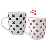 Custom 11oz blank white gift ceramic sublimation magic coffee mug heat sensitive colour changing ceramic mug
