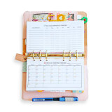 Custom Loose Leaf Pu Leather Personalized Monthly Budget Binder Planner with Tab Pages