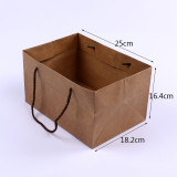 Environmental Friendly Recyclable Custom Logo Printed Kraft Brown Paper Gift Shopping Carrier Bag with Twisted Handles